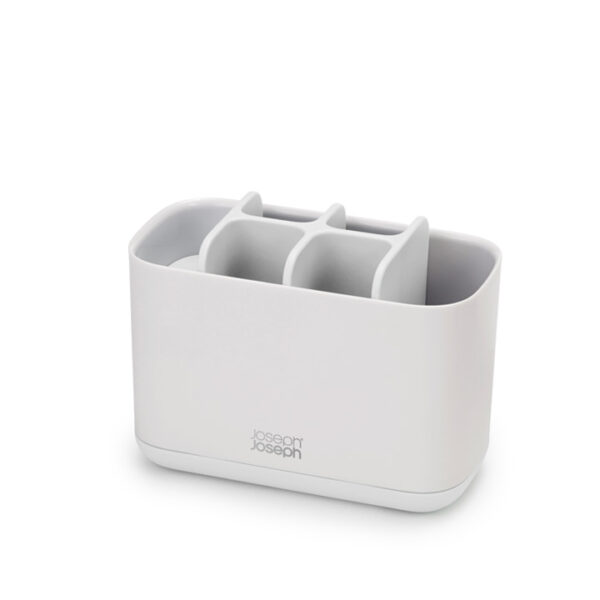 EasyStore Large Toothbrush Caddy (White/White)