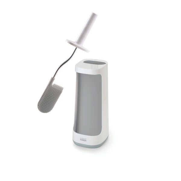 Elite Flex Plus Toilet Brush With Storage Bay – Grey White