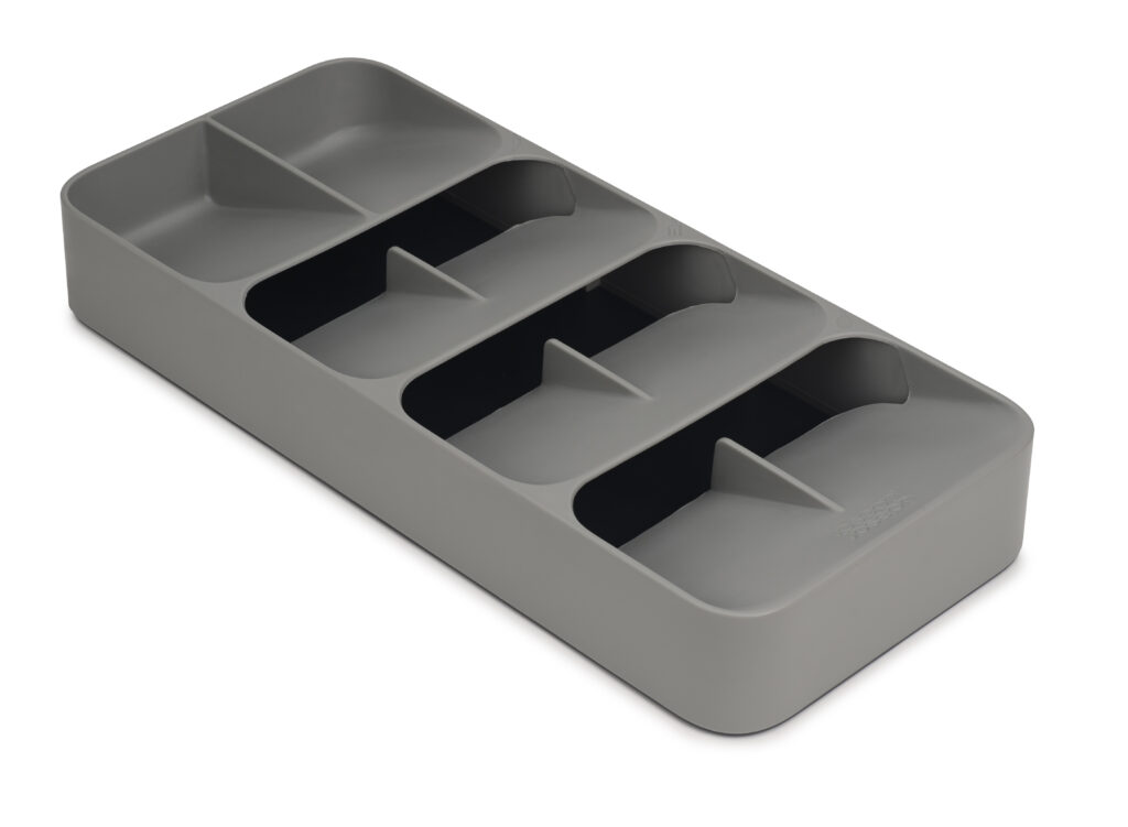 Large DrawerStore Cutlery Organiser Grey – Smart Space Saver