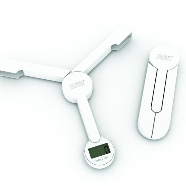 Luxury Tri Scale in White – Compact Folding Digital Scale