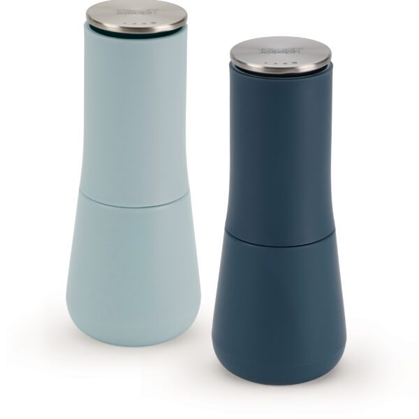 Salt And Pepper Mill Set – Elite Non Spill Grinder (Sky)