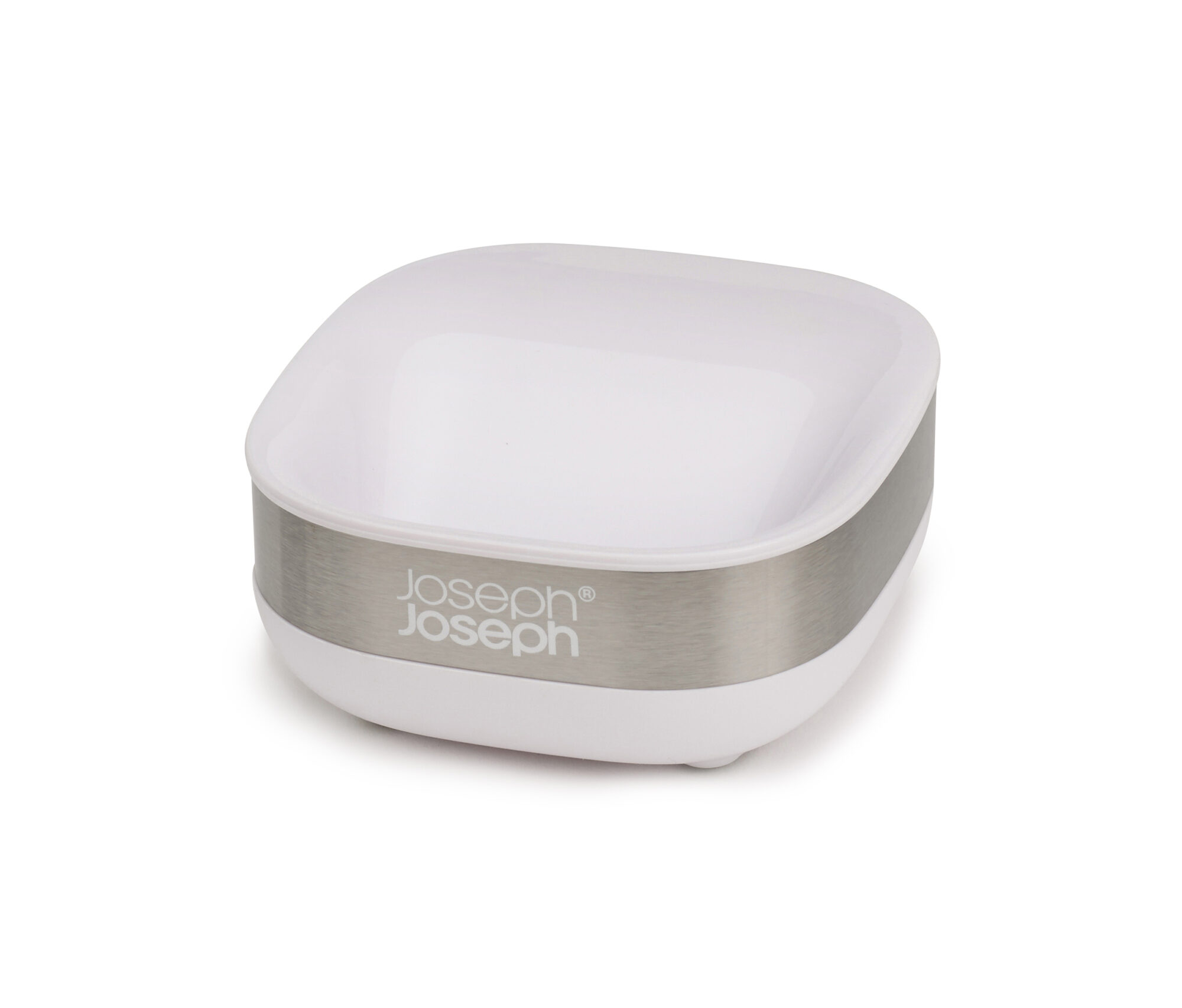 JJ_Slim Steel_White_70533_CO1 Perfect Slim Steel Soap Dish White – Hygienic Sink Organizer