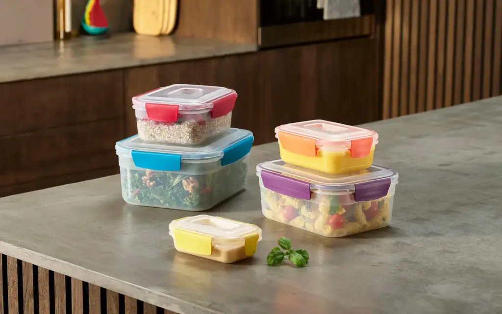Stackable Joseph Joseph Nest™ 9 Plus food prep set with bowls, colander, sieve, and measuring cups