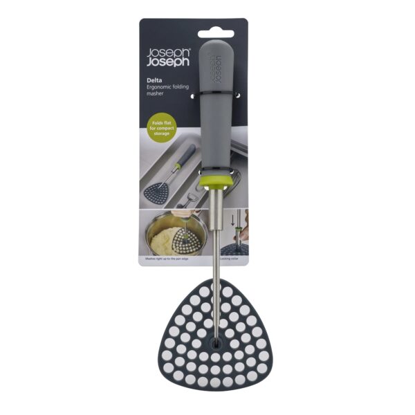 Delta Folding Potato Masher – Grey / Green