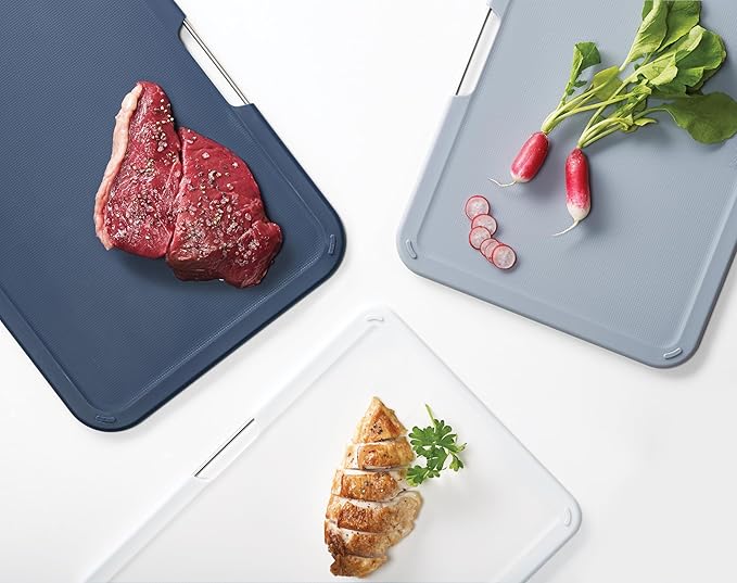 Joseph Joseph Chopping Board Set with Storage Stand - Grey