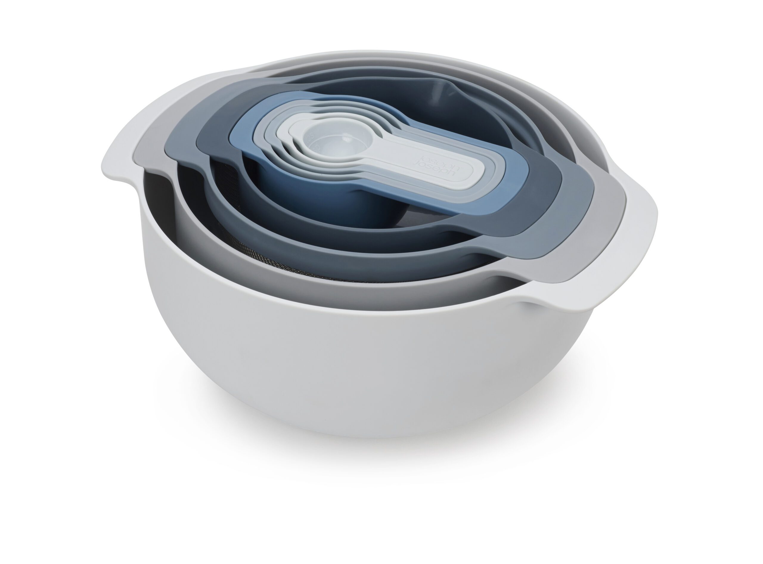JJ Editions Nest 9 Plus - Sky (40101) CO1 Bright Nest Plus 9 Piece Food Preparation Set – Sky Design