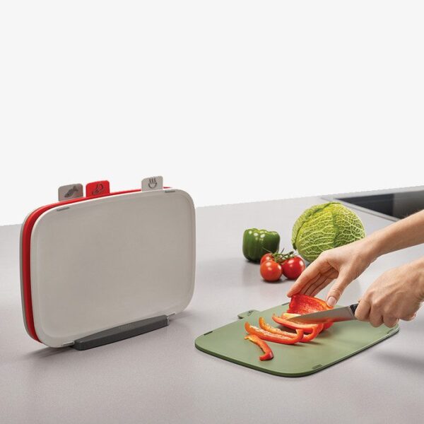 Duo Set of 4 Chopping Boards with Storage Stand