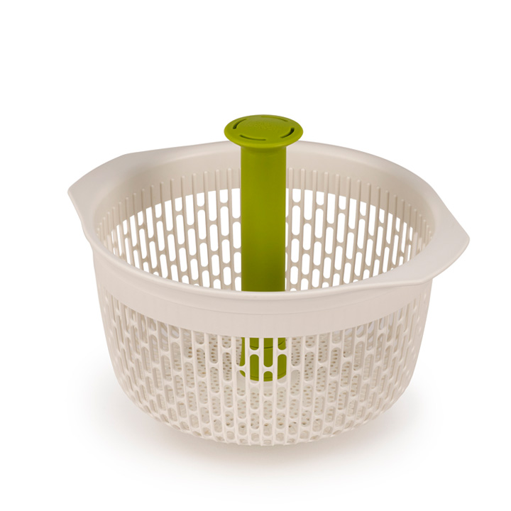20185 J Easy Spindola Salad Spinning Colander 2 in 1 – White/Green