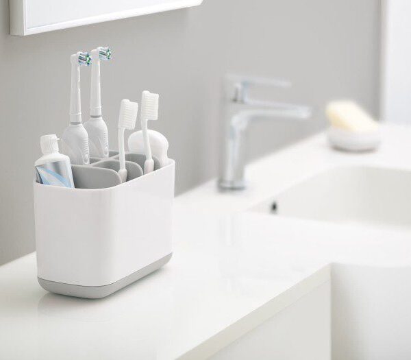 EasyStore Toothbrush Caddy Large (Grey/White)