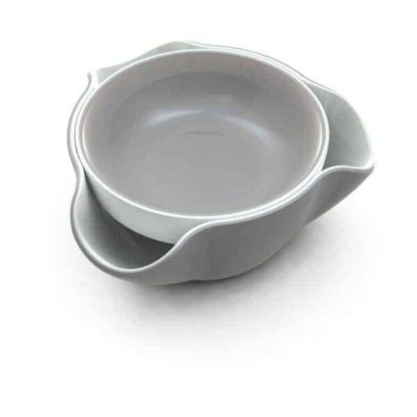 Double Dish Large Stone/White