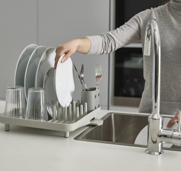 Duo Compact Dish Rack - Grey