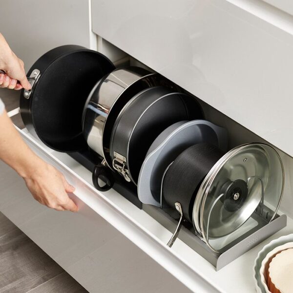 DrawerStore Expanding Cookware Organiser - Grey