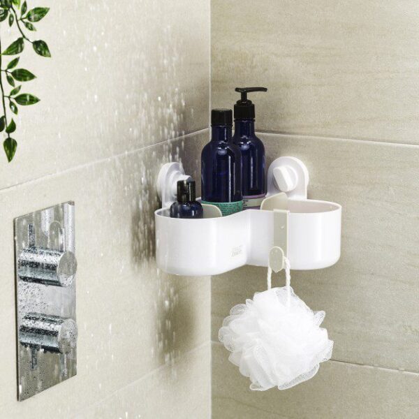 Duo Corner Shower Caddy - White