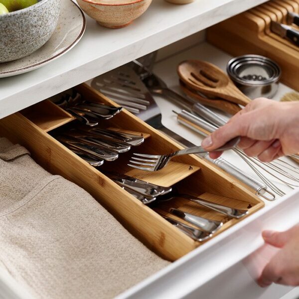 Drawer Store Bamboo Cutlery Organiser