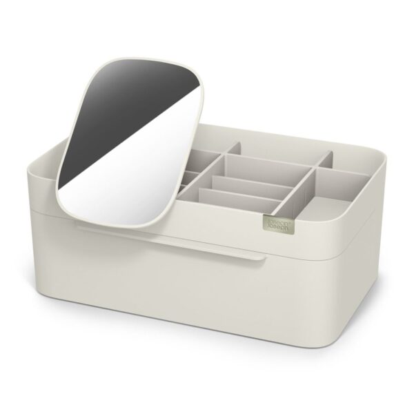 Viva Large cosmetic organiser with removable mirror - Shell