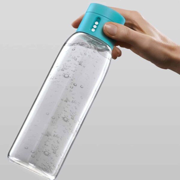 Dot Water bottle with counting lid - Turquoise 600 ml