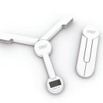 Luxury Tri Scale in White – Compact Folding Digital Scale