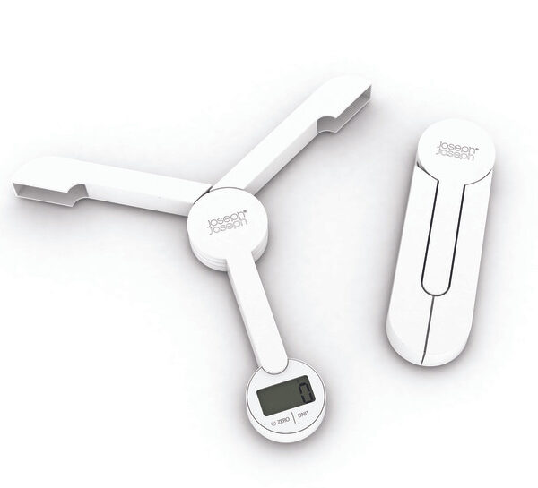 Luxury Tri Scale in White – Compact Folding Digital Scale