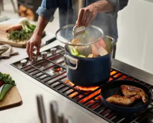Joseph Joseph Space Folding Handle Ceramic Non-stick 25cm Blue Stock Pot with Lid