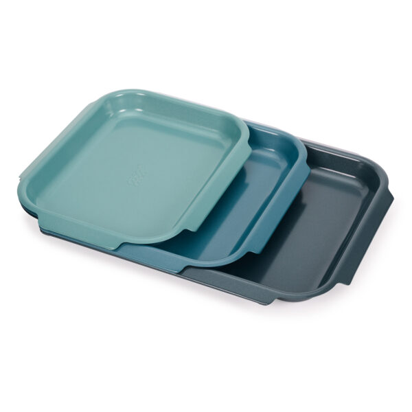 Joseph Joseph Nest™ Bake 3-Piece Non-Stick Baking Tray Set – Blue