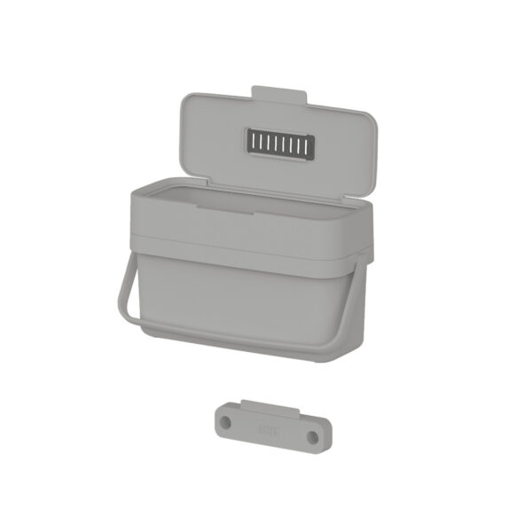 Duo Easy-fill Food Waste Caddy (Grey)