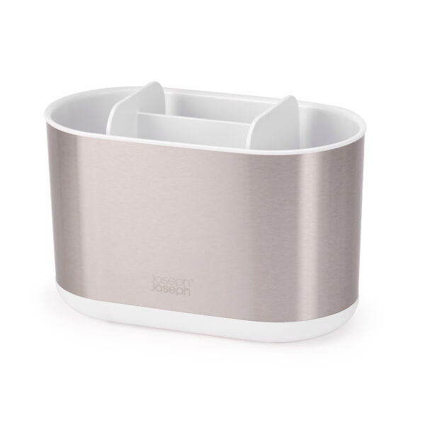 EasyStore Luxe Large Stainless-Steel Toothbrush Caddy