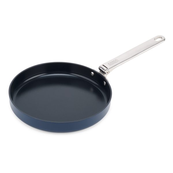 Space Folding Handle Ceramic Non-stick 24cm Blue Frying Pan