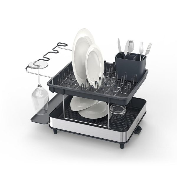 Excel Steel 2-tier Dish Rack (Grey)