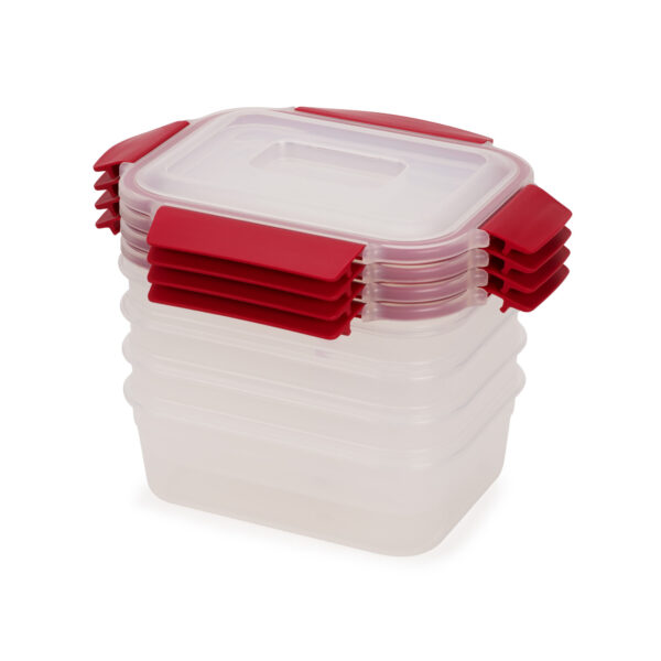 Nest Lock 4 Piece Red 1.1L Food Container Set