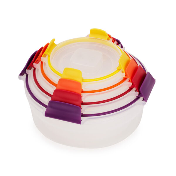 Nest Lock 4 Piece Multicolour Round Food Container Set