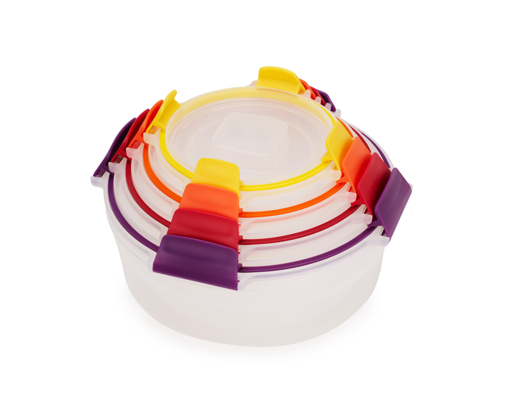 Nest Lock Rnd Pl 4pc Multi (1000015) Nest Lock 4 Piece Multicolour Round Food Container Set