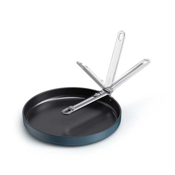 Space Folding Handle Non-Stick 30cm Blue Shallow Frying Pan