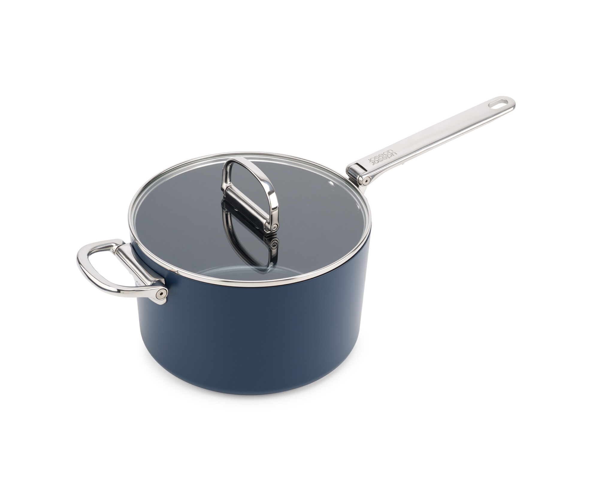 45039 Space 23cm saucepan Space Folding Handle Ceramic Non-Stick 23cm Blue Saucepan & Lid