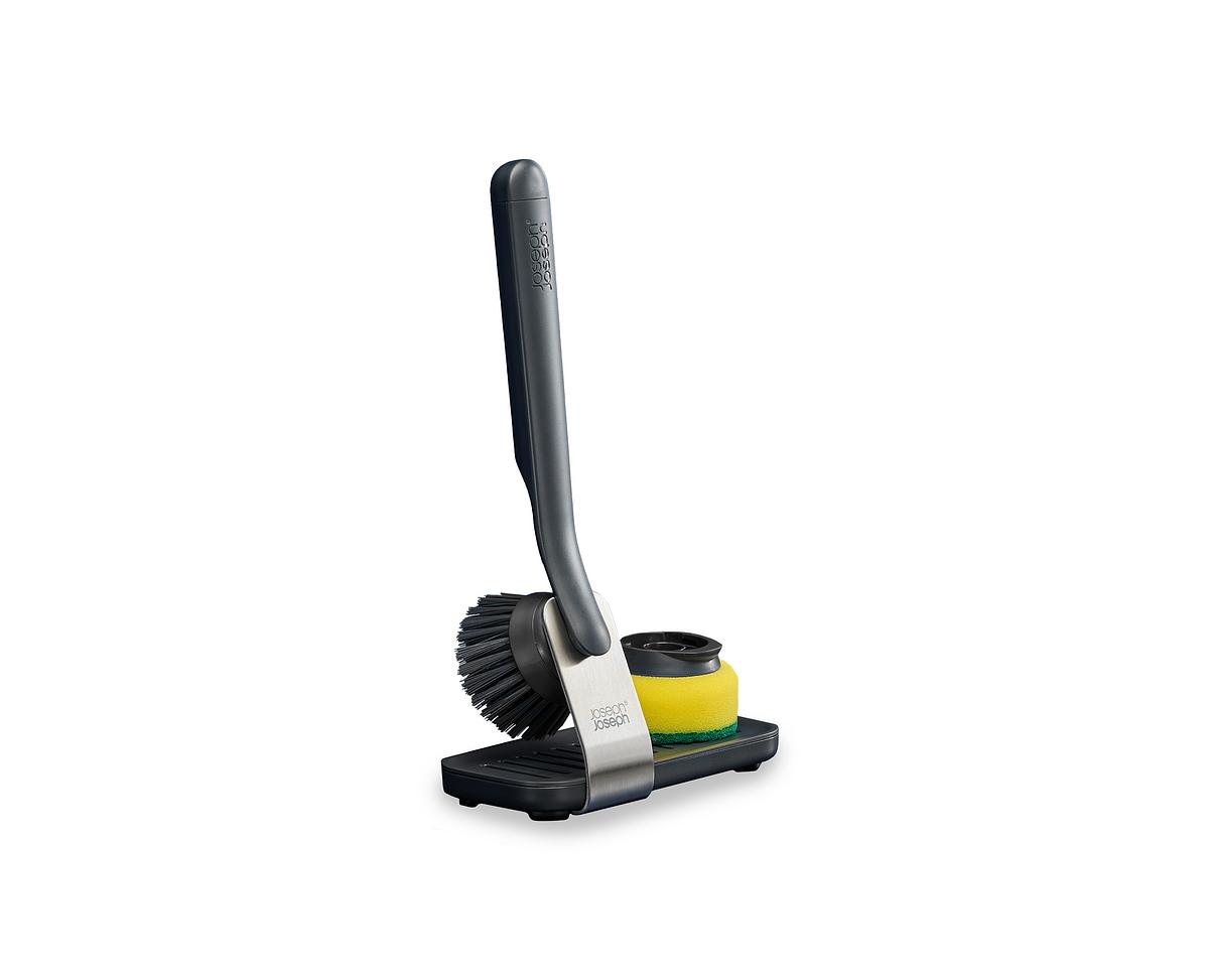 SinkTech Dish Brush w/ Large Dock (6500011) SinkTech Washing Up Brush & Sponge Set with Steel Stand