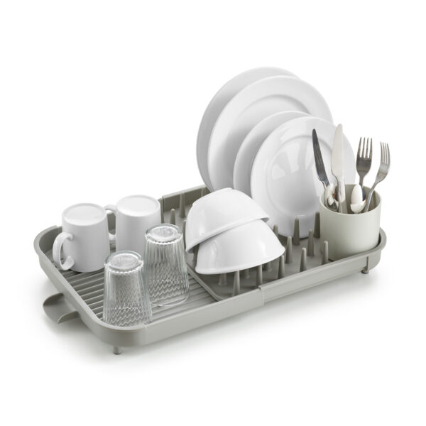 Duo Expandable Dish Rack – Grey