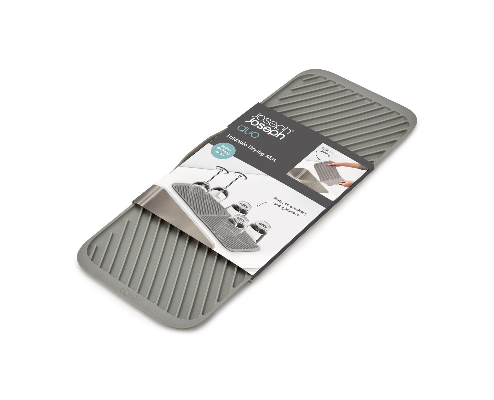 851670_pkg-full.jpeg Duo Foldable Draining Mat (Grey)