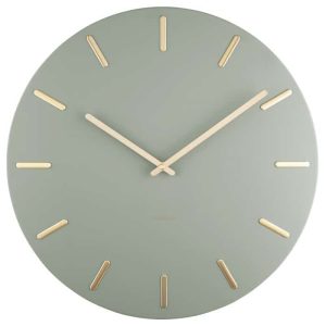 Karlsson Wall Clock Charm Jungle Green Gold D.45 cm