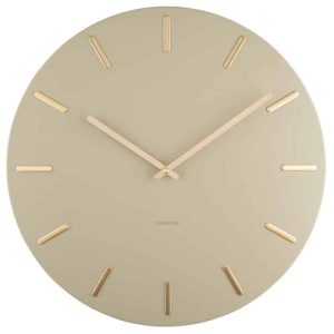 Karlsson Wall Clock Charm Jungle Olive Gold D.45 cm