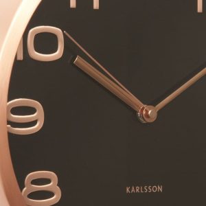Karlsson Wall Clock Maxie Copper Numbers Black D.29 cm