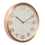 Karlsson Wall Clock Maxie Steel White/Copper