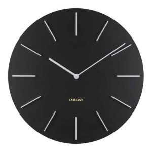 Karlsson Wall Clock Discreet Black D.40cm
