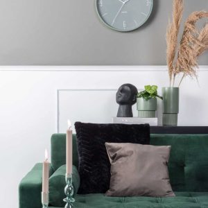 Karlsson Wall Clock Numbers & Lines Green D.40cm