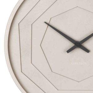 Karlsson Wall Clock Layered Origami Warm Grey D.30cm