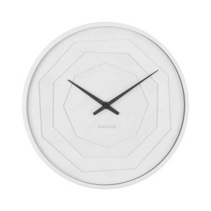 Karlsson Wall Clock Layered Origami White D.30cm