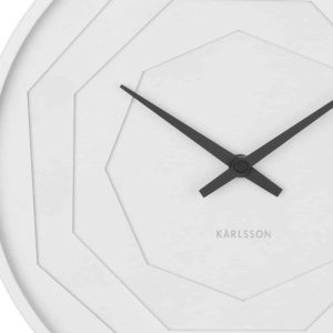 Karlsson Wall Clock Layered Origami White D.30cm