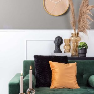 Karlsson Wall Clock Numbers & Lines Yellow D.40cm