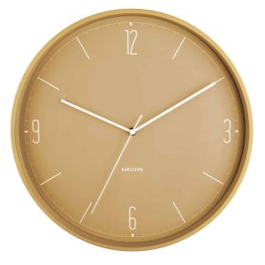 Karlsson Wall Clock Numbers & Lines Yellow D.40cm