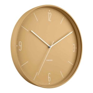 Karlsson Wall Clock Numbers & Lines Yellow D.40cm