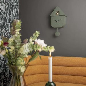 Karlsson Wall Clock Modern Jungle Green Cuckoo