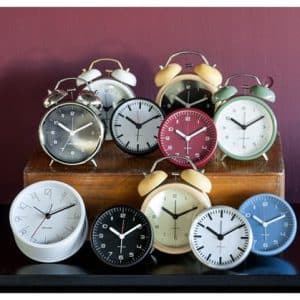 Karlsson Alarm Clock Classic Bell Wood W. Black Dial